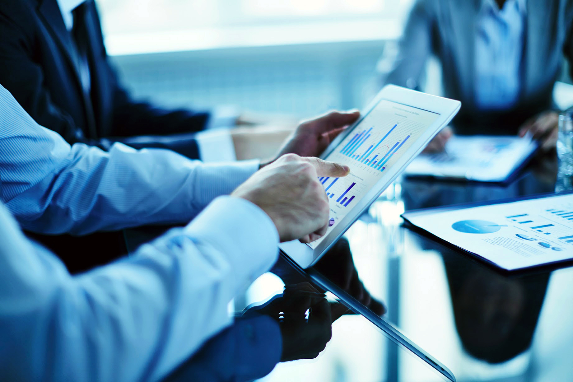 marketing data on an iPad