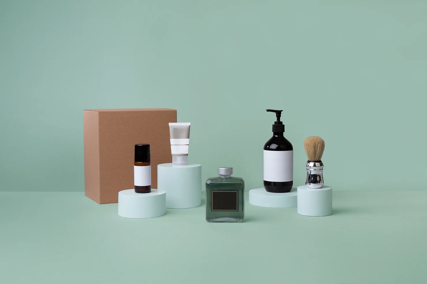 cosmetic products on display